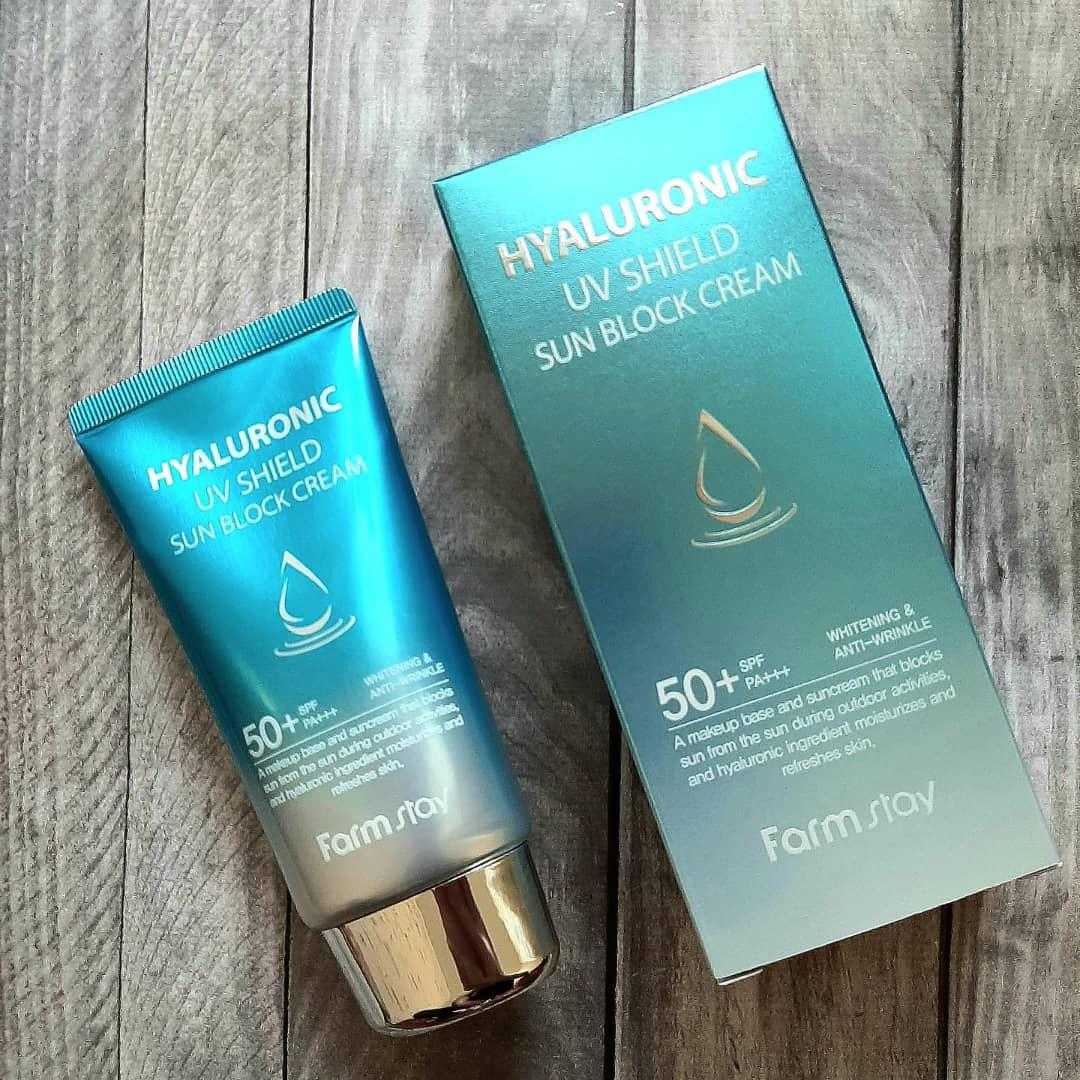 كريم فارم ستاي واقي الشمس بالهيالورونيك (Farm Stay Hyaluronic UV Shield Sun Block Cream).